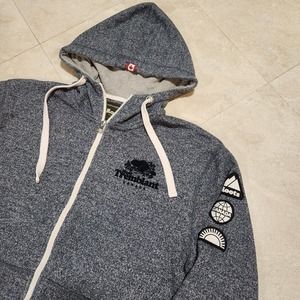 Roots Mont Tremblant Canada Womens L Large Full Zip Hoodie Jacket Embroidered